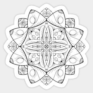 Decorative Floral Mandala Sticker